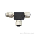 M12 5 Pin T Connector αρσενικό σε θηλυκό